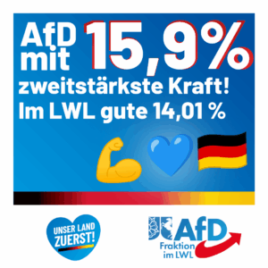 Mehr über den Artikel erfahren Zweitstärkste Kraft im Bund – 14,01% im LWL