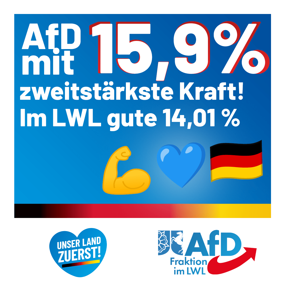 Du betrachtest gerade Zweitstärkste Kraft im Bund – 14,01% im LWL