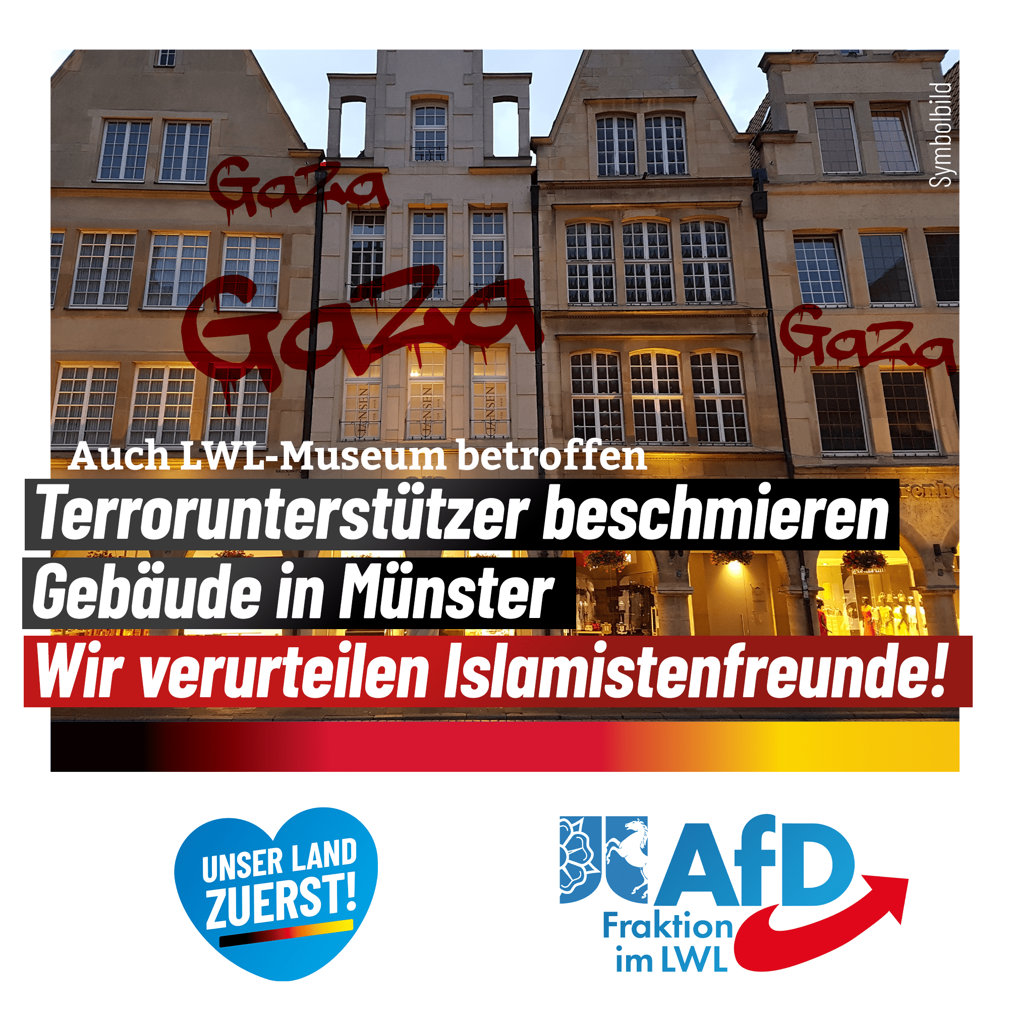 Du betrachtest gerade Gaza-Unterstützer beschmieren historische Gebäude