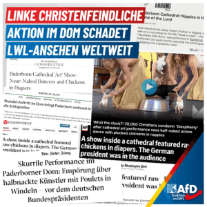 Mehr über den Artikel erfahren Linke christenfeindliche Aktion im Dom schadet LWL welweit