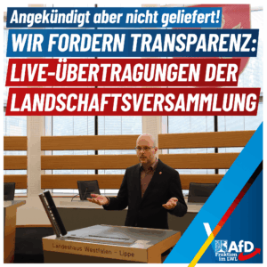 Mehr über den Artikel erfahren Wir fordern Live-Übertragungen der Landschaftsversammlung